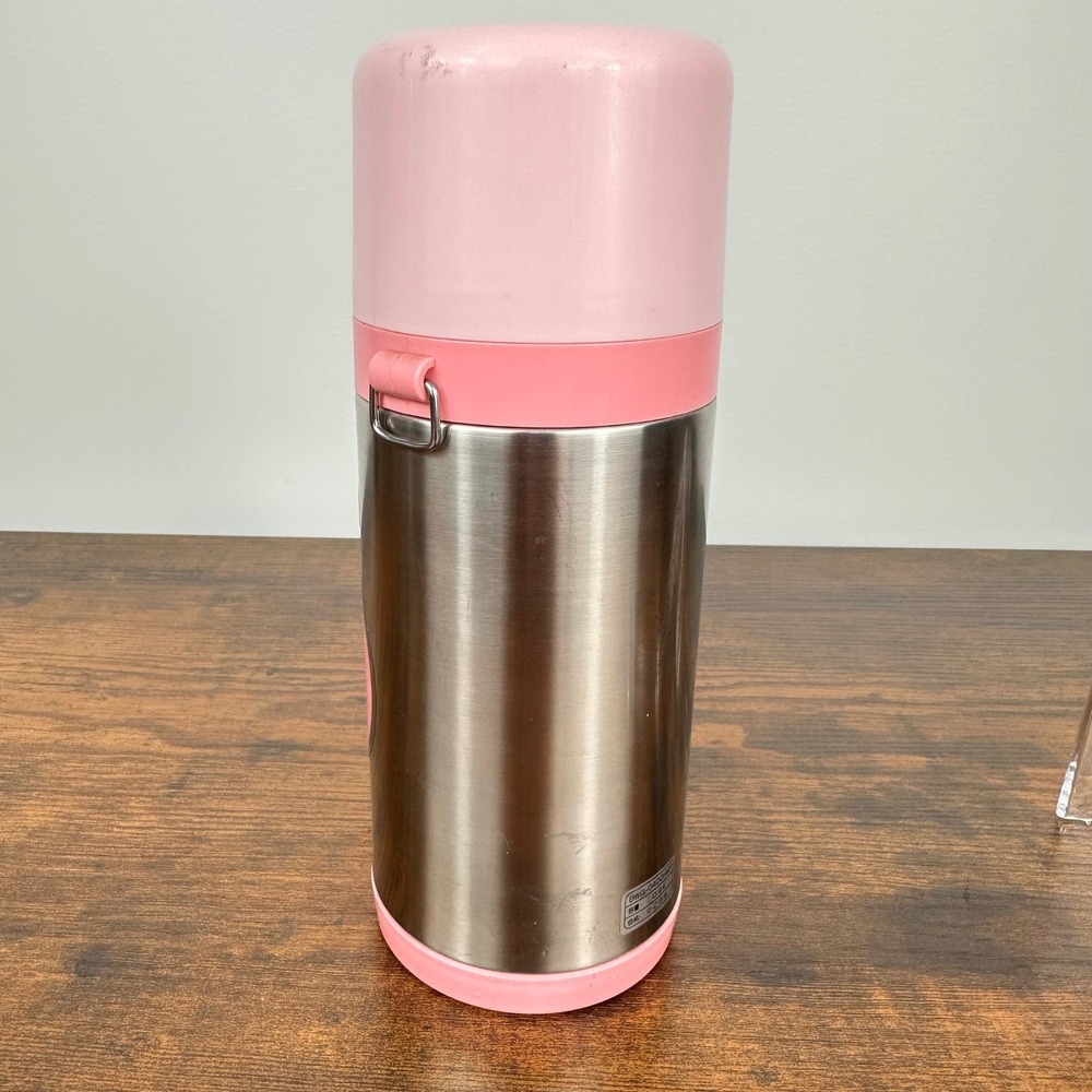 Tiger Vacuum Bottle 0.4L Stainless Steel Pink Joyful Day Airplane Japan Kidcore - Picture 2 of 9